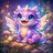 Colorful abstract cat avatar in geometric design, featuring vibrant colors and a friendly expression perfect for a profile pi